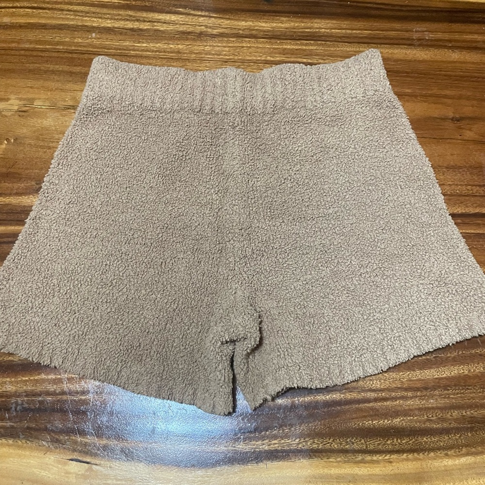 SKIMS Cozy‎ Knit Shorts Stone Rare Discontinued Soft Cozy Loungewear Size 2X/3X